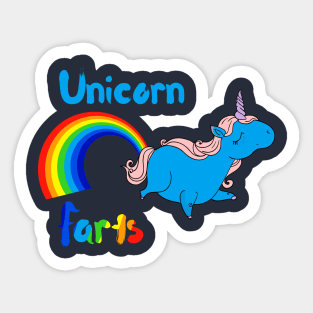 Rainbows: Unicorn Farts - Mythical Magical Horse Horn Sticker